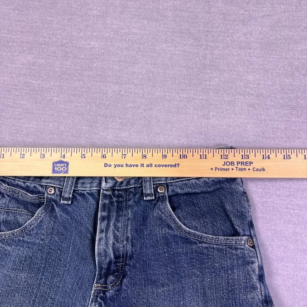 Wrangler Regular Fit Mid Rise Straight Leg Jeans Kids 12 Blue Cotton 6BABWFD